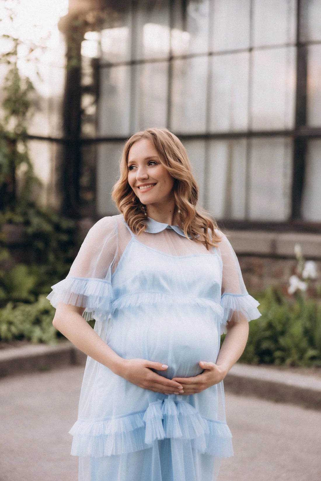 Light Blue Dress Maternity