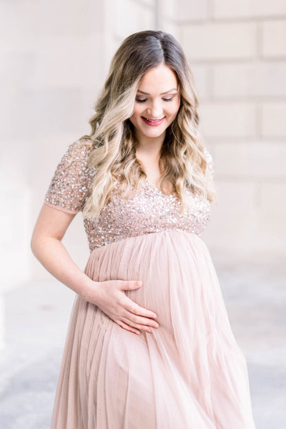 sparkle maternity dress