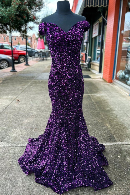 grape prom dress