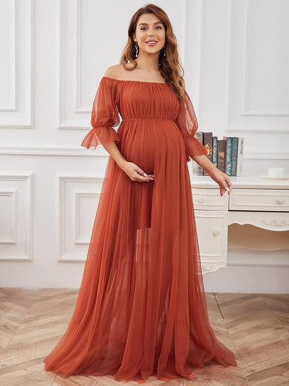 Fall Maternity Photoshoot Gown