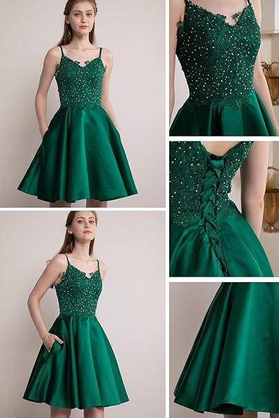 Short Beaded Homecoming Dresses