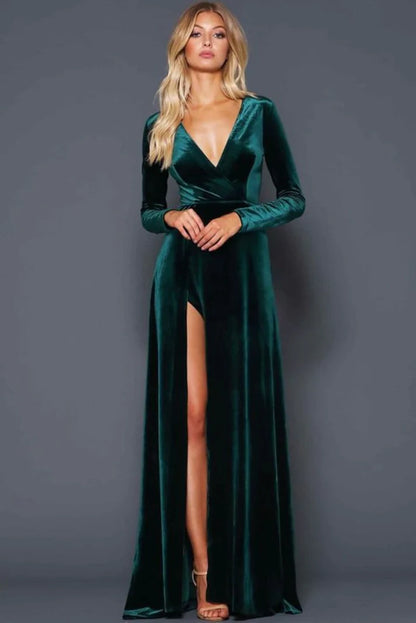 Maxi Velvet Prom Dress