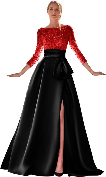 ​red and black prom dress​