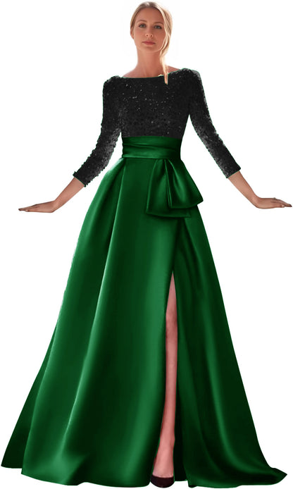 emerald green prom dress​