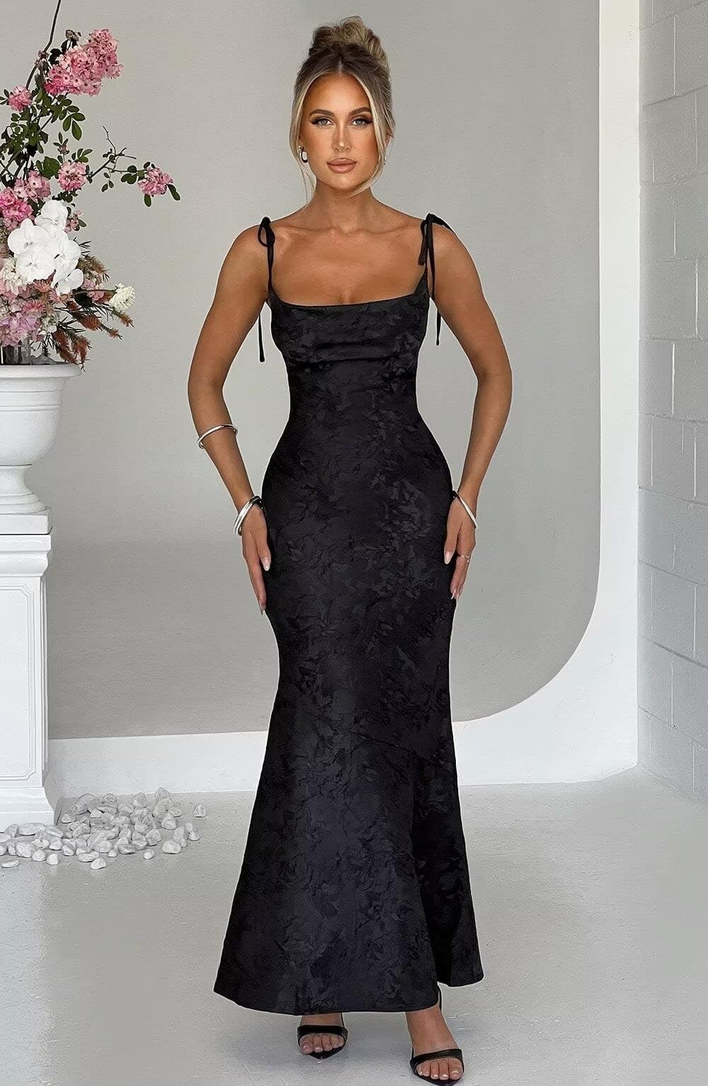 black formal mermaid dress​