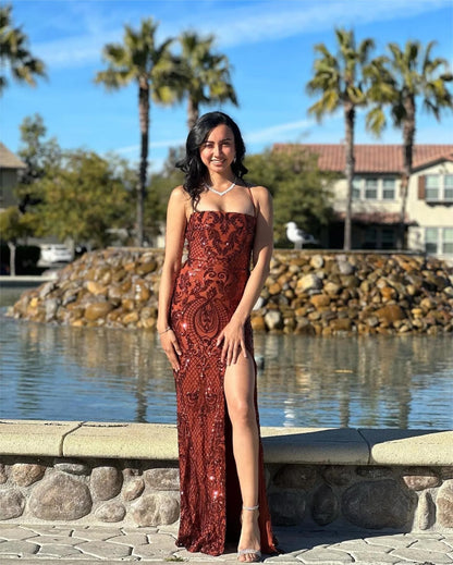 sparkly mermaid prom dress​