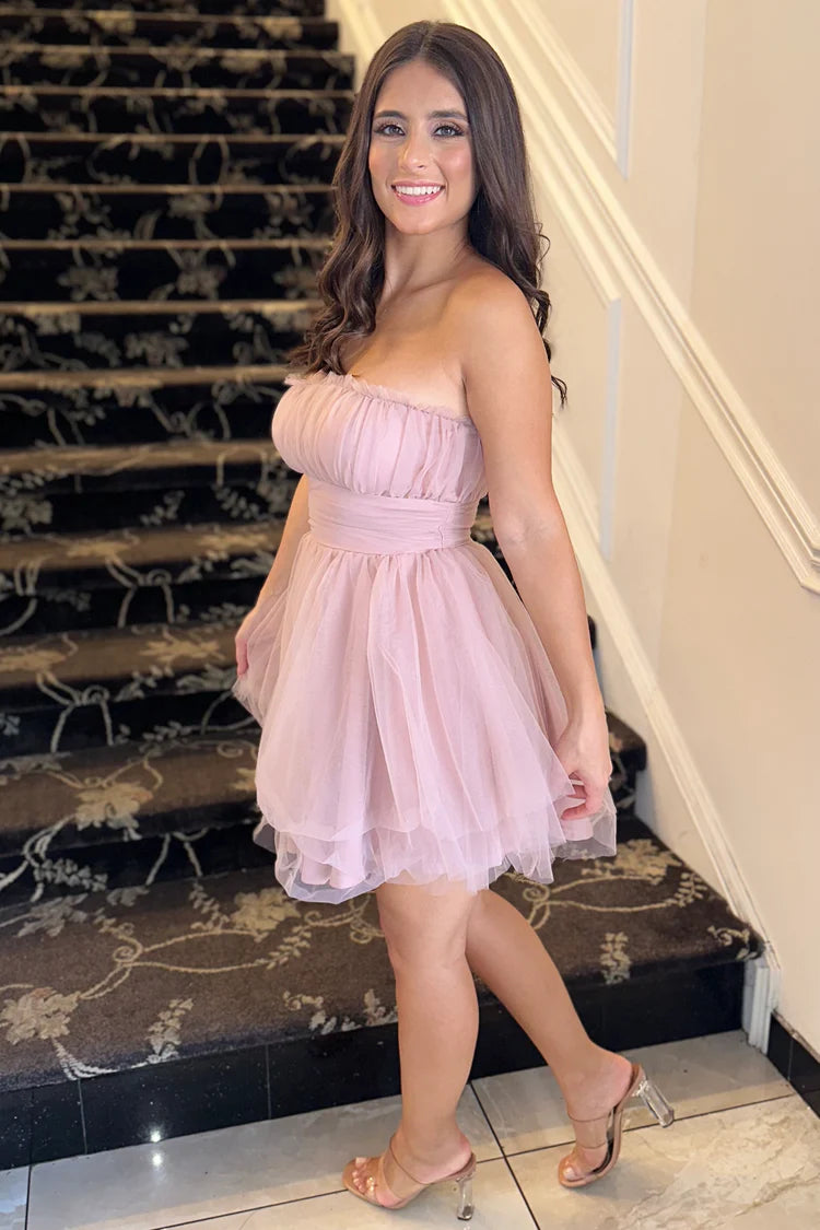 Short Tulle Homecoming Dress