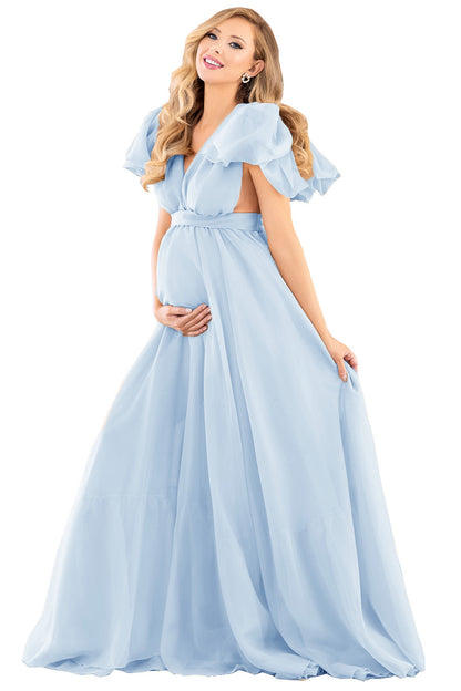 v neck maternity dress