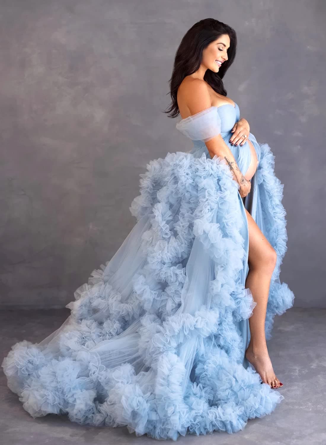 Tulle Maternity Photoshoot Gown