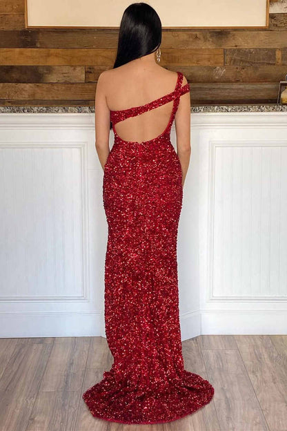 one strap prom dress