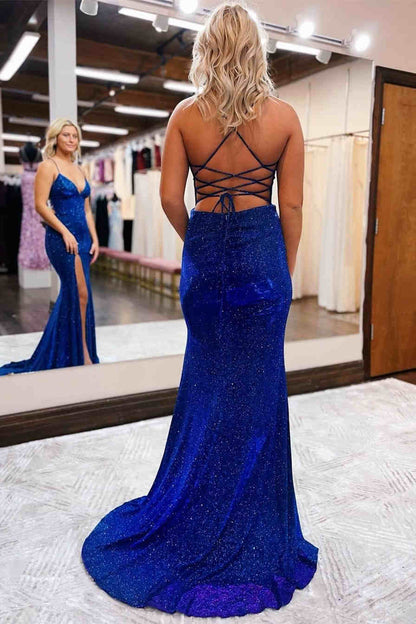 Elegant Royal Blue Mermaid Long Party Dress VMP87