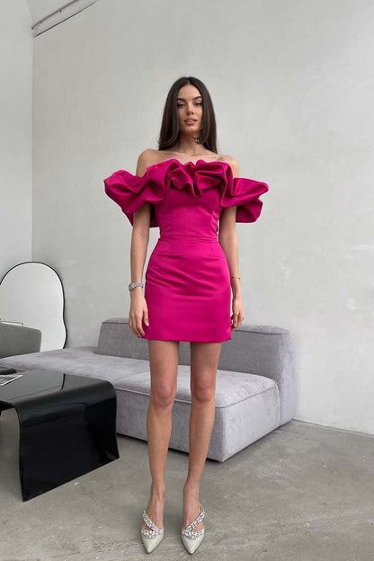 fuchsia mini dress