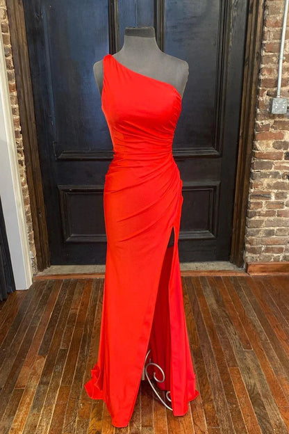 one shoulder prom dress