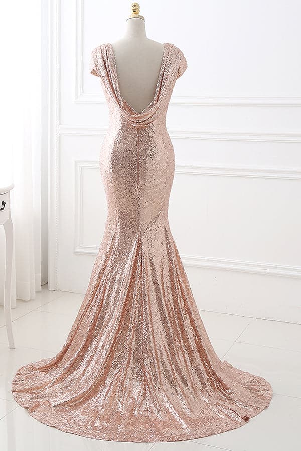 sequin maid of honor dress