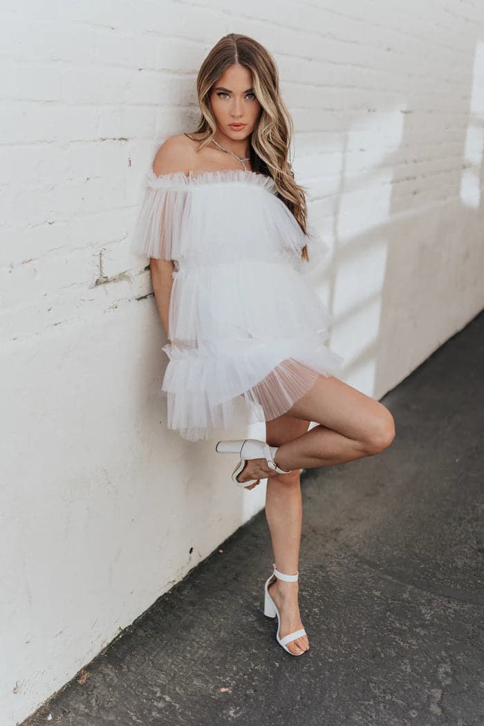 tulle short dress