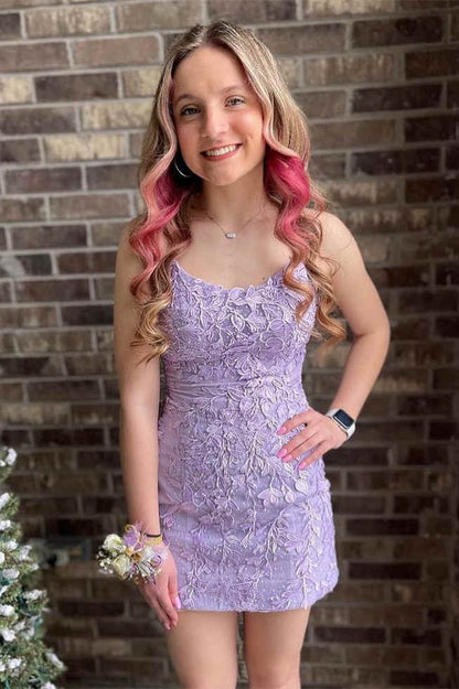 lavender lace homecoming dress​