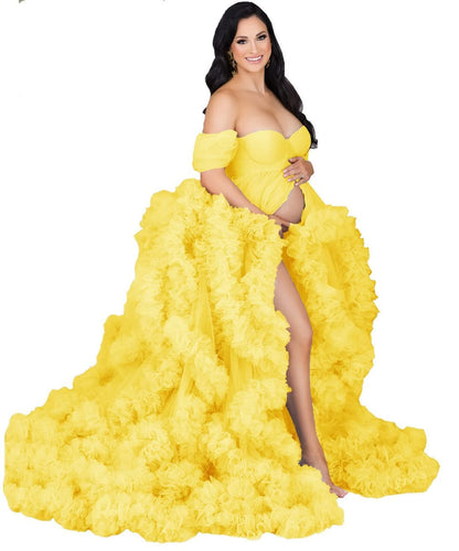 tulle maternity photoshoot dress