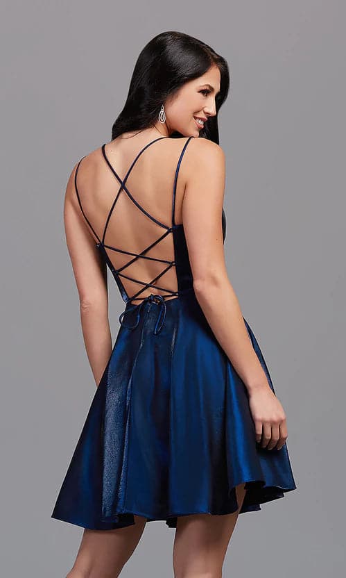 Open back hoco dresses hotsell