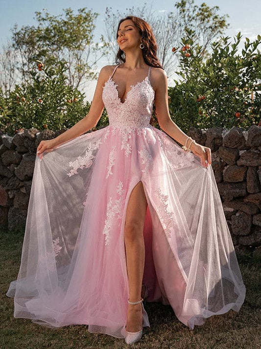 Tulle Applique Printemps Robe De Bal VM19